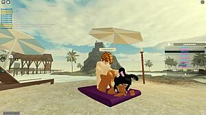 Blonde ebony big ass tits ride in wild threesome anal