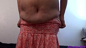 naughty bbw housewife strips naked shower tease voyeur