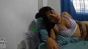 roommate wants raw creampie sensual pussy fuck close up brunette babe dorm