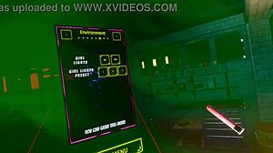 cyberpunk vr garage girl tempts with her sexy game moves