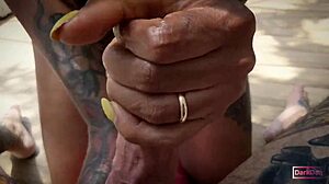 Kinky Dark Dea Queen Bent Over Garden Fuck Surprise