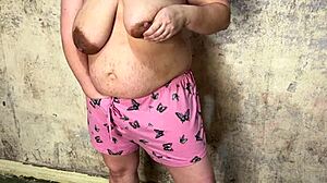 chubby milf wife sneaks creampie in hairy pussy from stranger in old house