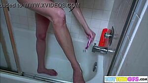 i'm shaving my pussy naked in the shower, brookeskye cums hard