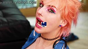 Blonde British student teases with solo play