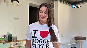 step sis in i love doggystyle tee seduced missionary creampie tight pussy