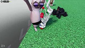 HORNY STUD POUNDS DANCING SLUT'S WET PUSSY TO SQUIRTING ORGASM!