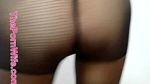 Morning breeze stockings dance tease