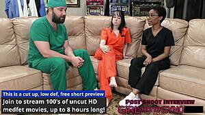 Ditria Rose's Latex Gloved Nipple Piercing Tease