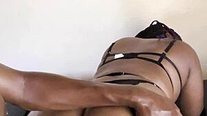 Ebony Couple's Homemade Tight Pussy And Ass Pounding With Bbc Cumshot
