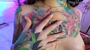 Worship My Little Stepsis's Pierced Nipples And Curly Tits!