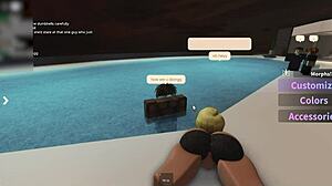 Latina Poolside Sucks Three Monster Cocks Deep