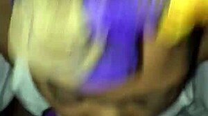 ex girlfriend's ebony lips wrap my cock for sloppy blowjob