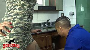 Drooling Hard On Plumber's Monster Cock!