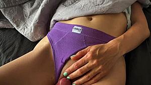 stepdaddy rubs big dick on shaved teen pussy then cums inside