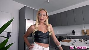 mila monet hot teen bends over begging for hard spanking