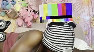 midget ebony takes casual couch pounding from huge bbc