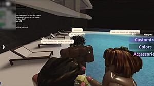 Latina Poolside Sucks Three Monster Cocks Deep