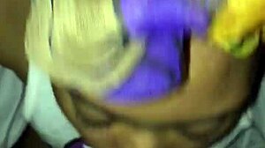 ex girlfriend's ebony lips wrap my cock for sloppy blowjob