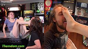 rose carter submits to first barefoot foot worship