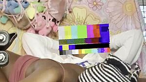 midget ebony takes casual couch pounding from huge bbc