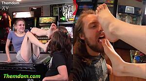 rose carter submits to first barefoot foot worship