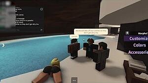 Latina Poolside Sucks Three Monster Cocks Deep