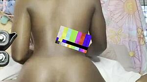 midget ebony takes casual couch pounding from huge bbc