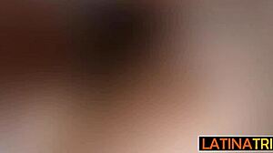 big tits latina teen swallows massive cock then takes rough pounding