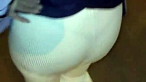 Chubby Blonde BBW Mature Flashes Huge Ass for Street Fuck