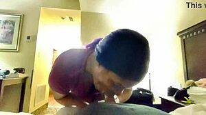 Sloppy Ebony Prostitute Deepthroat Blowjob