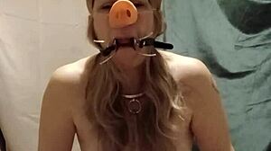 imagine this chained french housewife maid slurping cock in bondage!