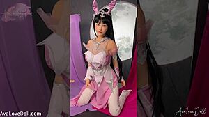 shino the moon queen's slutty japanese cosplay body gets pounded by jiusheng sexdoll