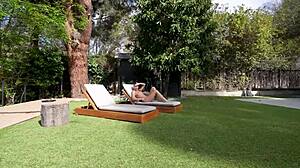 Slutty Lily Phillips Sunbathes Naked, Sucks Cock, Squirts In Public Fitness Fuck