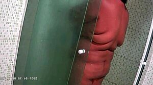 hidden cam catches chubby stepmom's sneaky lingerie bath moment