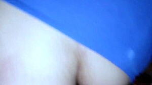 Pulling friend's wife's panties aside for deep creampie fuck