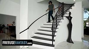 Old guy licks teen's hairy pussy then fucks doggystyle for cash