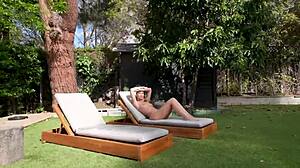 Slutty Lily Phillips Sunbathes Naked, Sucks Cock, Squirts In Public Fitness Fuck