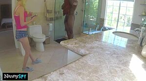 skinny hot nanny rides huge cock missionary to keep her job