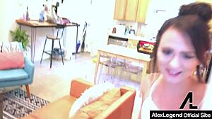 Alex More Rides Cowgirl on Alex Legend's Monster Cock Cums on Hairy Pussy