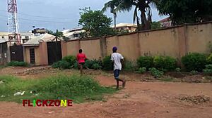 Oiled Chubby Ebony's Huge Ass Bounces During Wild Sports Sex!