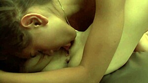 These lesbian hotties rip clothes for rough wet pussy licking and kissing