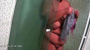 hidden cam catches chubby stepmom's sneaky lingerie bath moment