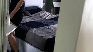 stepsis caught spying sits tight pussy on my cock in dorm