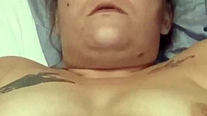 Sex machine pounds chubby wife's wet pussy hard