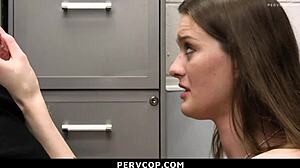 Olivia madison caught tag swapping then punished with rough office doggystyle tits bouncing