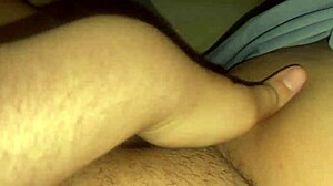 horny latina rubs clit over panties till wet