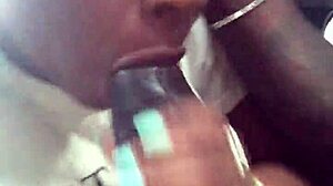 Ebony Slut Deepthroats Public Car Blowjob