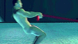 Giantess stuffs huge toys in anal vore night!