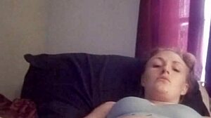 snow bunny toys her shaved pussy softly