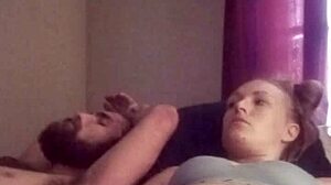 snow bunny toys her shaved pussy softly